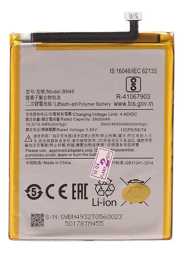 Flex Battereia Foxconn Bn49 Para Xiaomi Redmi 7a 3900mah