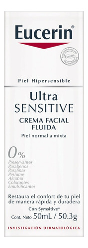 Crema Facial Fluida Eucerin Ultrasensitive 50ml Tipo de piel Piel Sensible