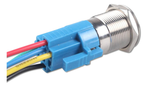 Botão Start 16mm Led Branco + Conector Soquete