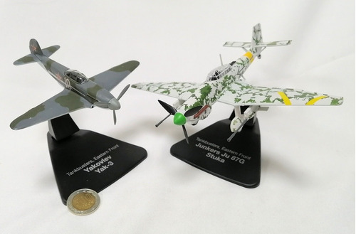 Miniatura Diecast 1/72, Set Rivales, Yak 3 Versus Ju 87g