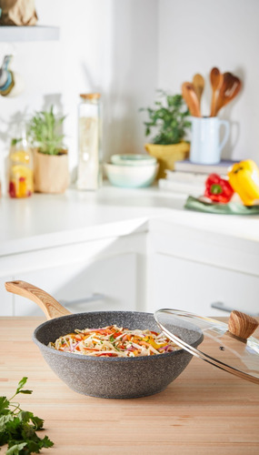 Imagen 5 de 5 de Maestro De Cocina - Wok Línea Granito Antiadherente 28cm