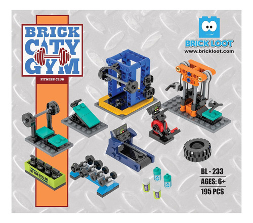 Minikit Brick Loot Brick City Para Gimnasio, Edificio, Const