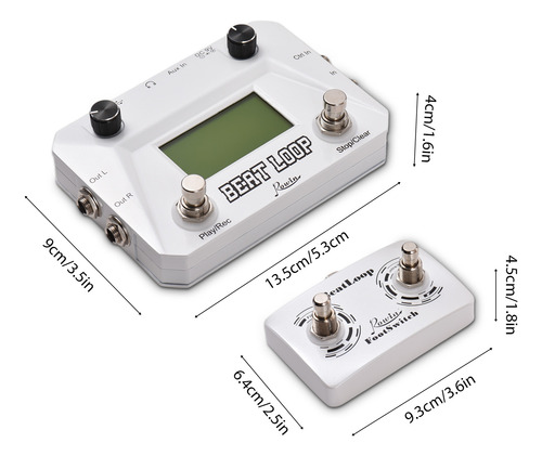 Pedal Circular Rowin Drum Machine, Guitarra Looper