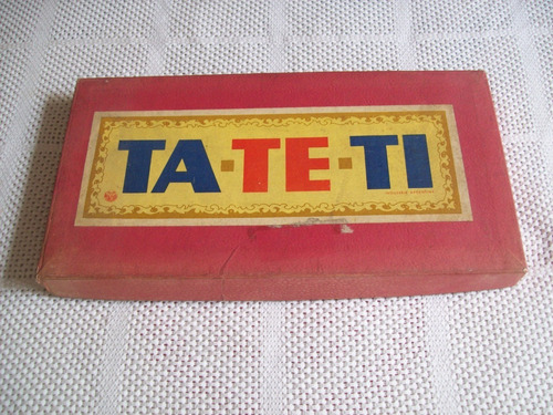 Antiguo Juego Ta-te-ti . Caja . Juegos Mundial . Argentino