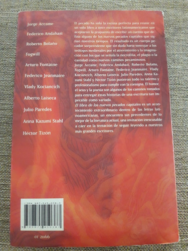 Libro De Los Nuevos Pecados Capitales - Cuentos - Ed. Norma (Usado)