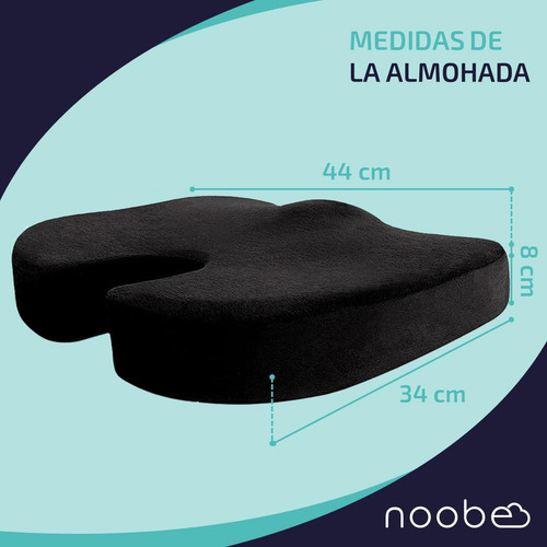 Almofada de memória lombar ortopédica Noobe para assento de cadeira