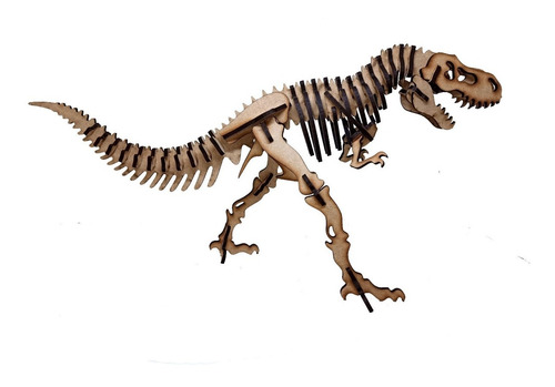 Rompecabezas 3d Tiranosaurio Rex Mdf Corte Láser