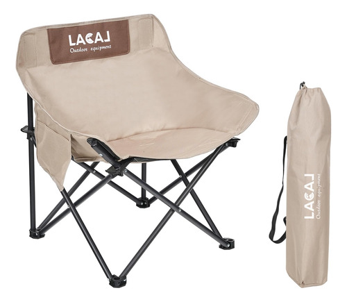 Silla Portátil Camping Plegable Aluminio 120kg Caqui 1ud