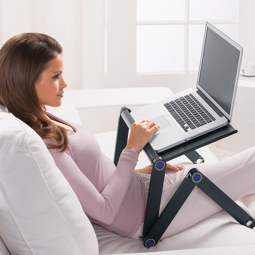 Suporte De Cama Desk Slim C/ Mousepad P/ Notebook | Preto