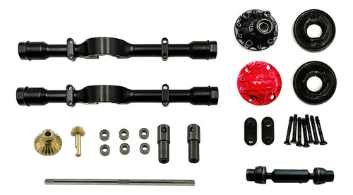 Kit De Bricolaje De Eje Diferencial De Metal Para Wpl D12 Rc