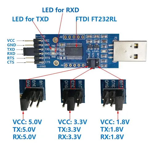 Dsd Tech Sh-u09c2 Adaptador Usb A Ttl Integrado Ftdi Ft232rl