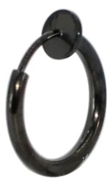 Piercing Falso Aro Nariz Septum Oreja( Lóbulo) Y Labio Negro