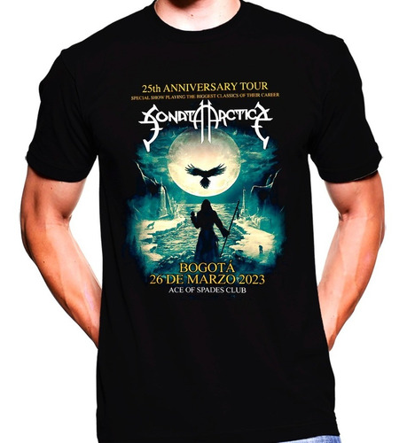 Camiseta Premium Rock Estampada Sonata Arctica 2023 Bogotá
