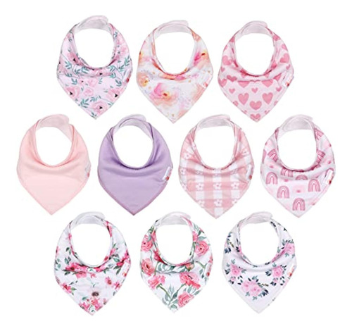 Baberos Para Bebé, Paquete De 10 Baberos Unidad Bandana