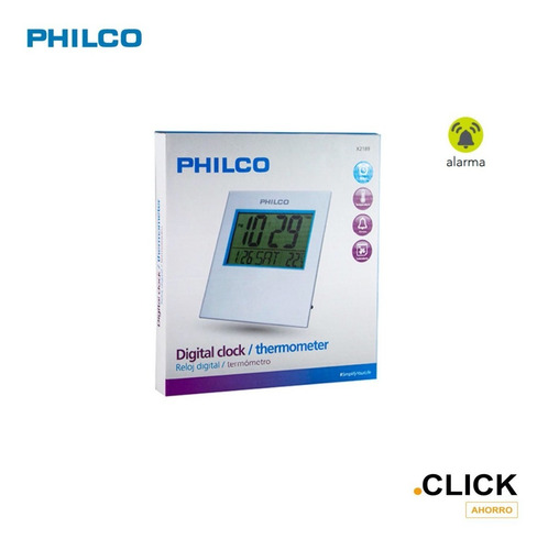 Reloj Digital Con Termometro Philco