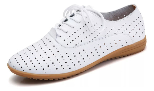 Zapatos Oxford Con Cordones De Cuero De Vaca Para Mujer A