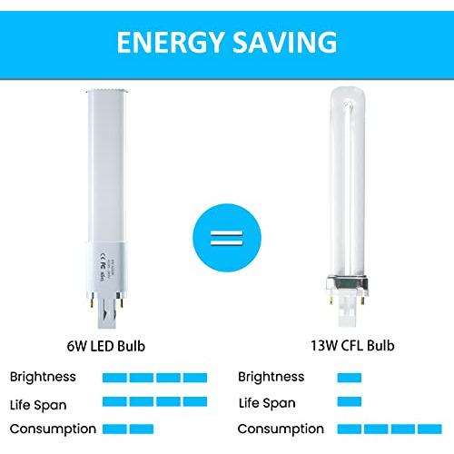 Bombilla Led Pl Retrofit Bonlux De 6 W, Gx23, 2 Pines, 13 W,