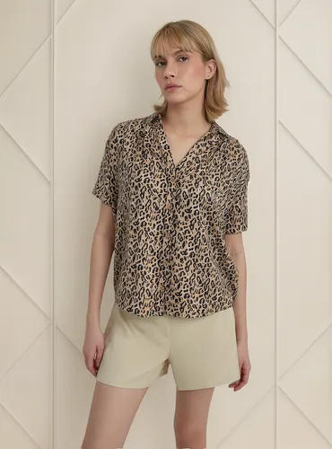 Blusa Mujer Ostu M/c Café Viscosa 40120902-78123