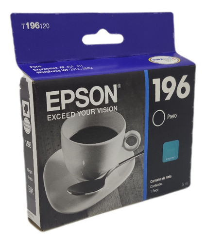 Imagem 1 de 1 de Cartucho Original Epson 196 Preto Xp401 Xp411 Wf2512 Wf2532
