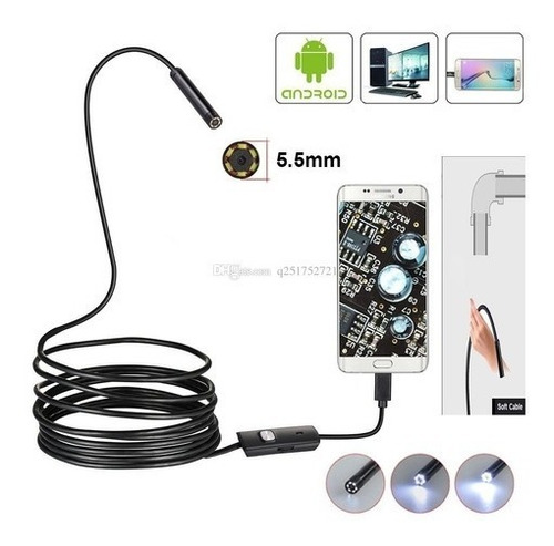 Cámara Endoscopio Android Y Pc Luz Led Flexible 1m X 7mm (Usado)