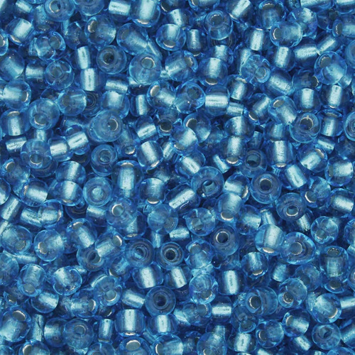 Miçanga 6/0 - 4.0x3.0mm - Azul Claro Transparente - 50g