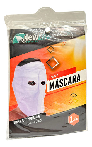 Mascara Proteção De Queimaduras Adulto Branca 100% Algodão