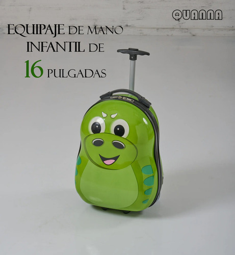 Maleta Para Viaje 16in 3d Mango Retractil Ruedas Dobles 360°