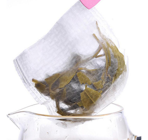 100pcs Bolsas De Té Desechable Bricolaje Plegado 6.5x7cm