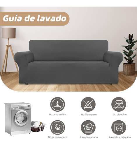 Protector Cubre Sala Funda Fit Ajustable Elástico 3 Piezas
