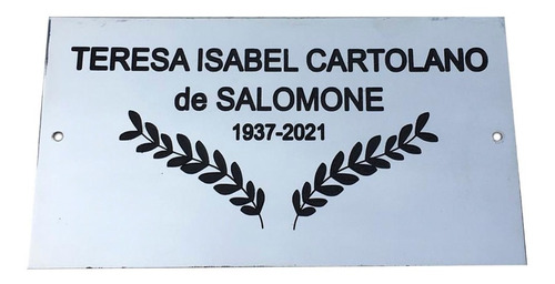 Imagen 5 de 10 de Placa Grabada En Metal Bronce, Homenaje, Recordatoria. 15x10