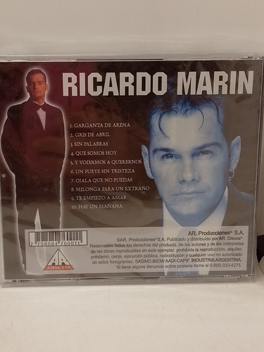 Ricardo Marin La Voz Joven Del Tango Cd Nuevo