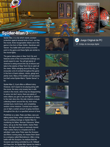 Spider-man 3 (2007) Spiderman - Descarga Digital - Pc #5614