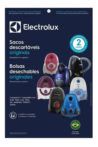 Bolsa Para Aspiradora Sonic One Go Trio Electrolux Original