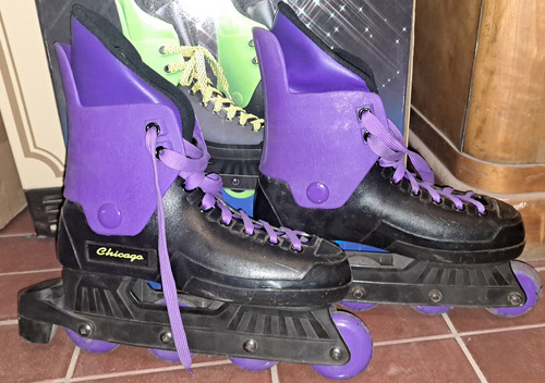 Rollers In Line Skate Rígido, 2 Colores, Talle 8 Usa, 41 Arg (Usado)