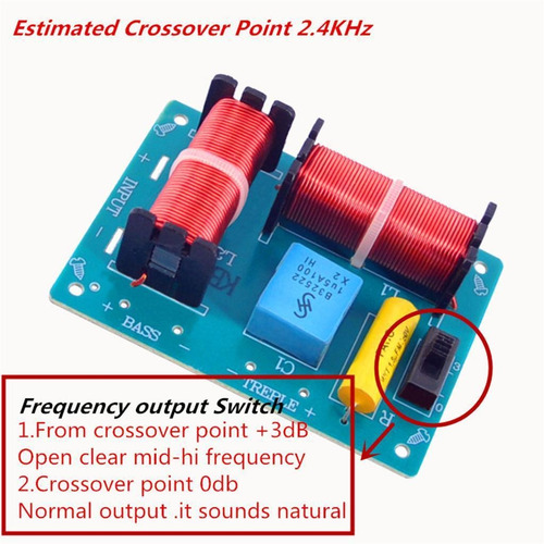 2 Vías De Sonido Divisor De Bajo Para Altavoces De Graves
