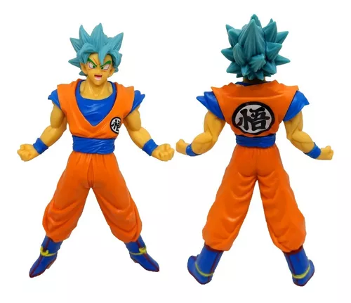 Boneco grande Goku Super Sayajin Blue cabelo azul Dragon Ball Z