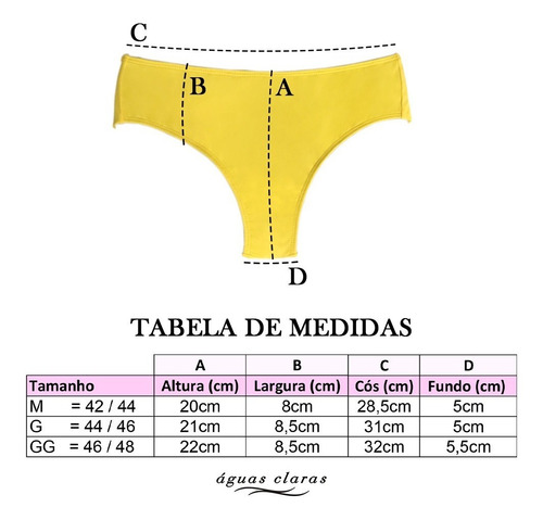 Imagem 5 de 5 de Biquíni Calcinha Avulsa Sem Elástico No Traseiro Moda Praia