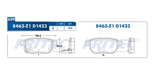 Balatas Traseras Suzuki Swift 1.2l 2018 Fritec