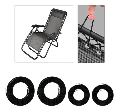 M Cordón De Repuesto Para Silla O, Cordones Elásticos, Negro
