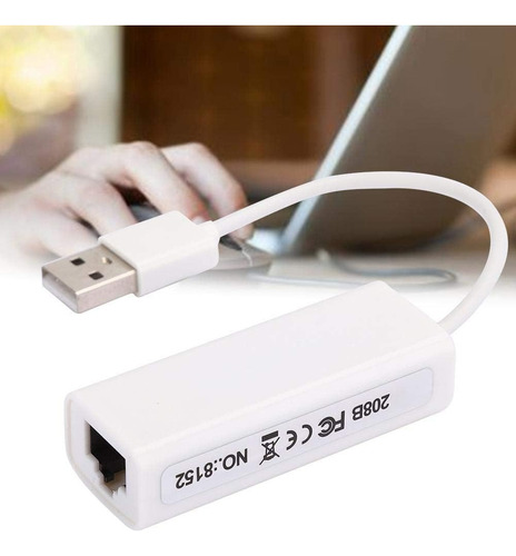 Adaptador Tarjeta Red Lan Rj45 Usb 2.0 10/100 Mbps