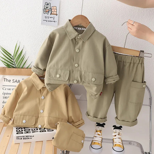 Conjunto De Ropa De Trabajo De Algodón Para Primavera Y Otoñ