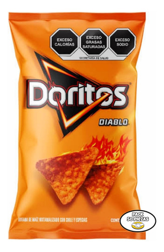 Sabritas · Doritos Diablo Naranjas Pack 50 Piezas