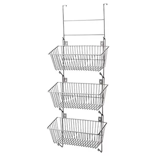 Over The Door & Wall Mount Storage Organizer, 3 Tier Ha...