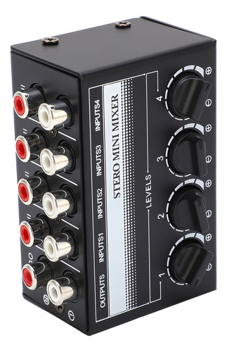 Controlador De Sinal Passivo Stereo Mini Mixer Hub De 4 Cana