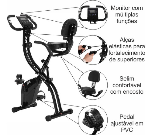 Bicicleta Ergométrica Vertical Dobrável Cadence X Odin Fit