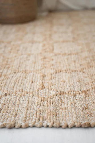 Alfombra De Yute Nudos Diseño Artesanal 230x160 Importada