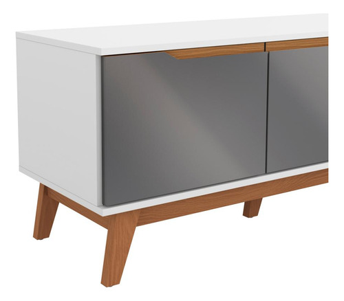 Rack Kappesberg 3 Portas Branco/chumbo 180cm