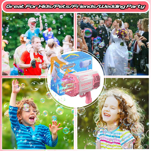 Ametralladora De Burbujas, Burbujas Juguetes Para Niños Con