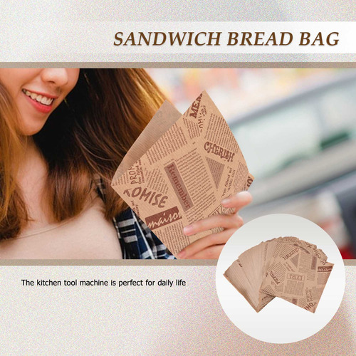 100 Bolsas De Pan Para Sándwiches, 12 X 12 Cm, Galletas, Ros