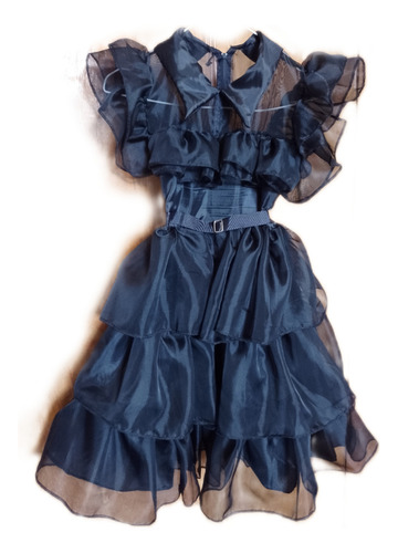 Disfraz Merlina Addams Vestido Baile Deluxe Negro 1